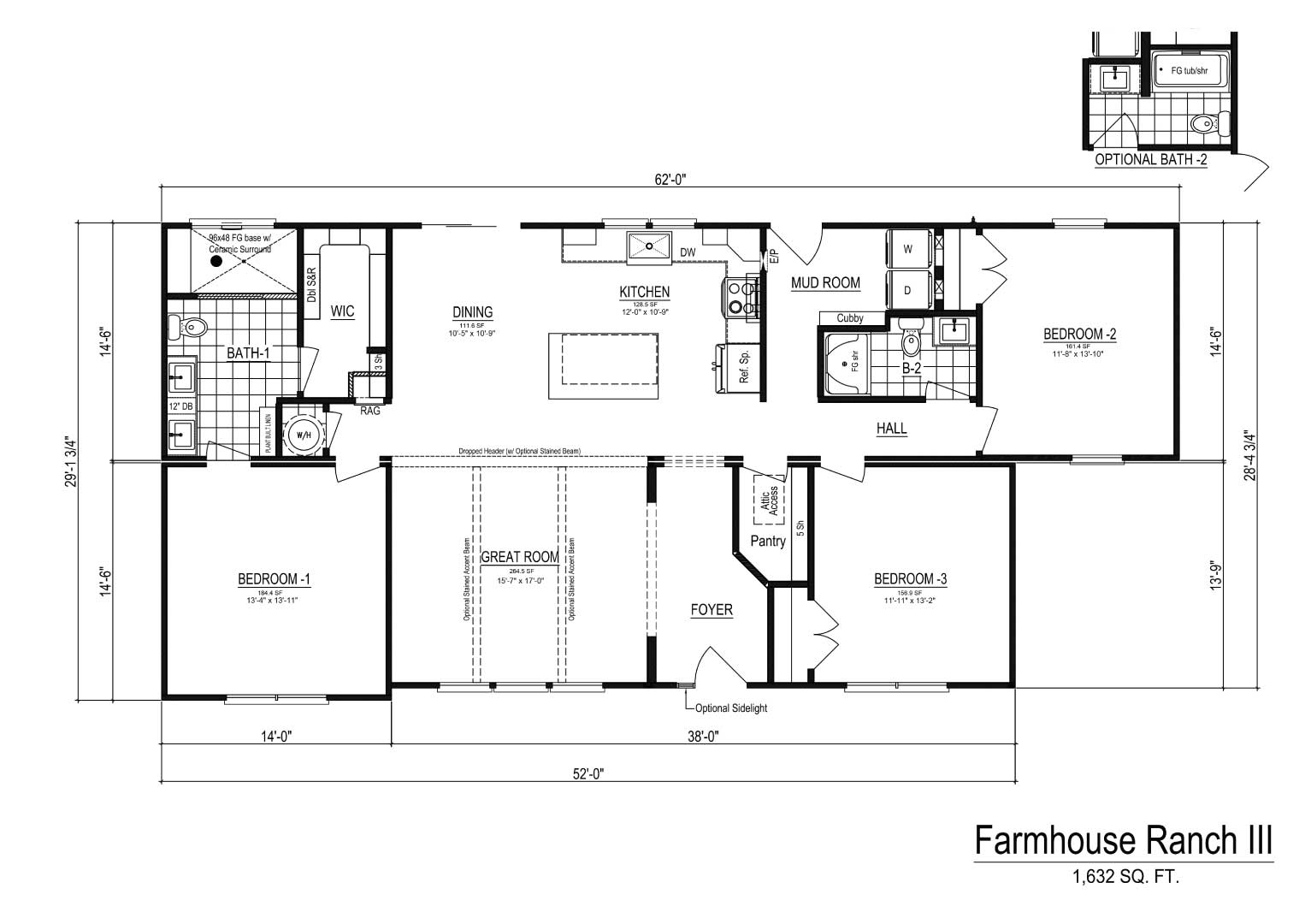 Nationwide Homes Modular Ranch Floor Plan Farmhouse III