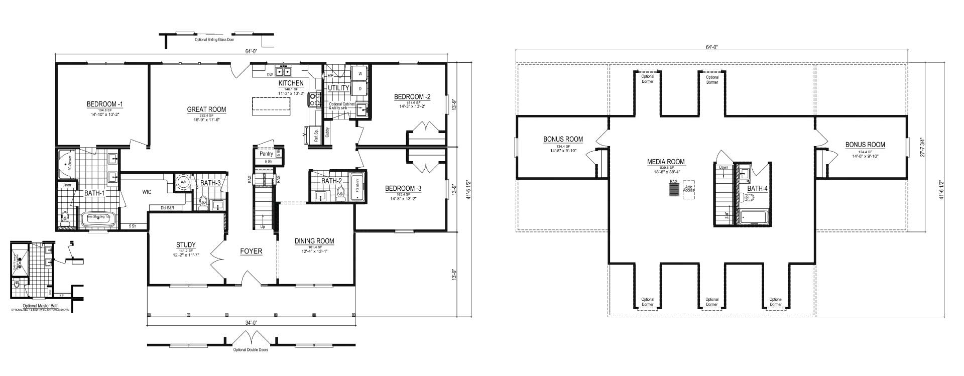 Tidewater Cape Cod Modular Home Floor Plan